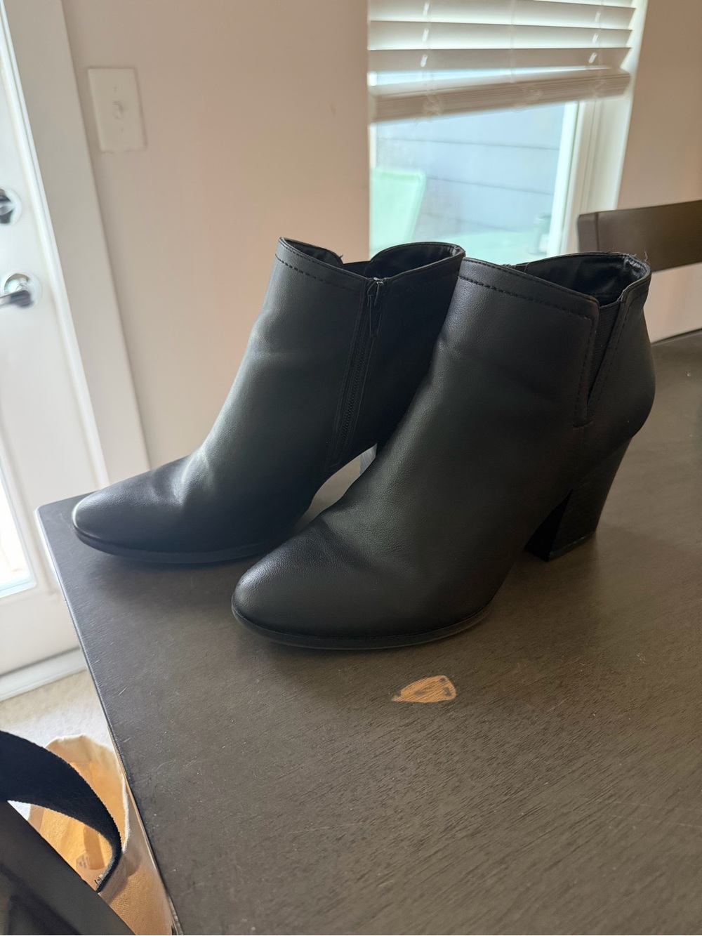Dahlia Black Women's Ankle Booties with Block Heel - Classic Style